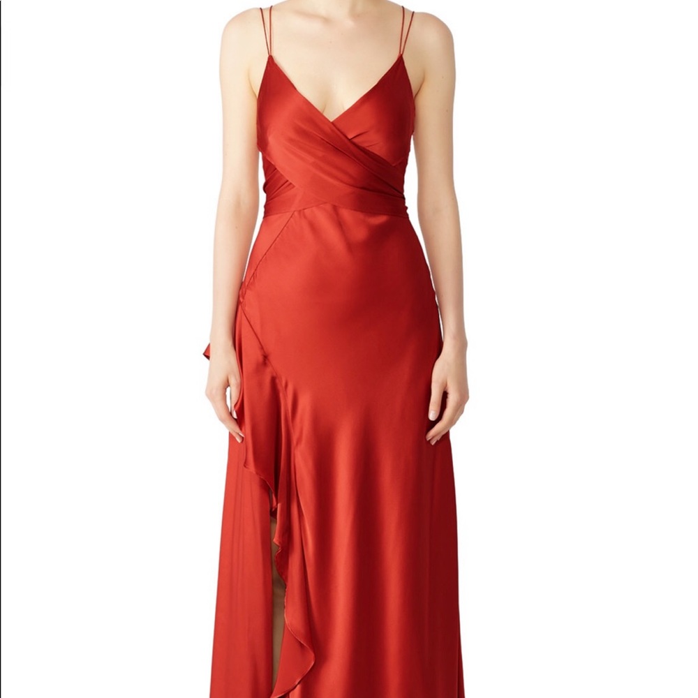 Front Tie maxi dress (Rust colour)